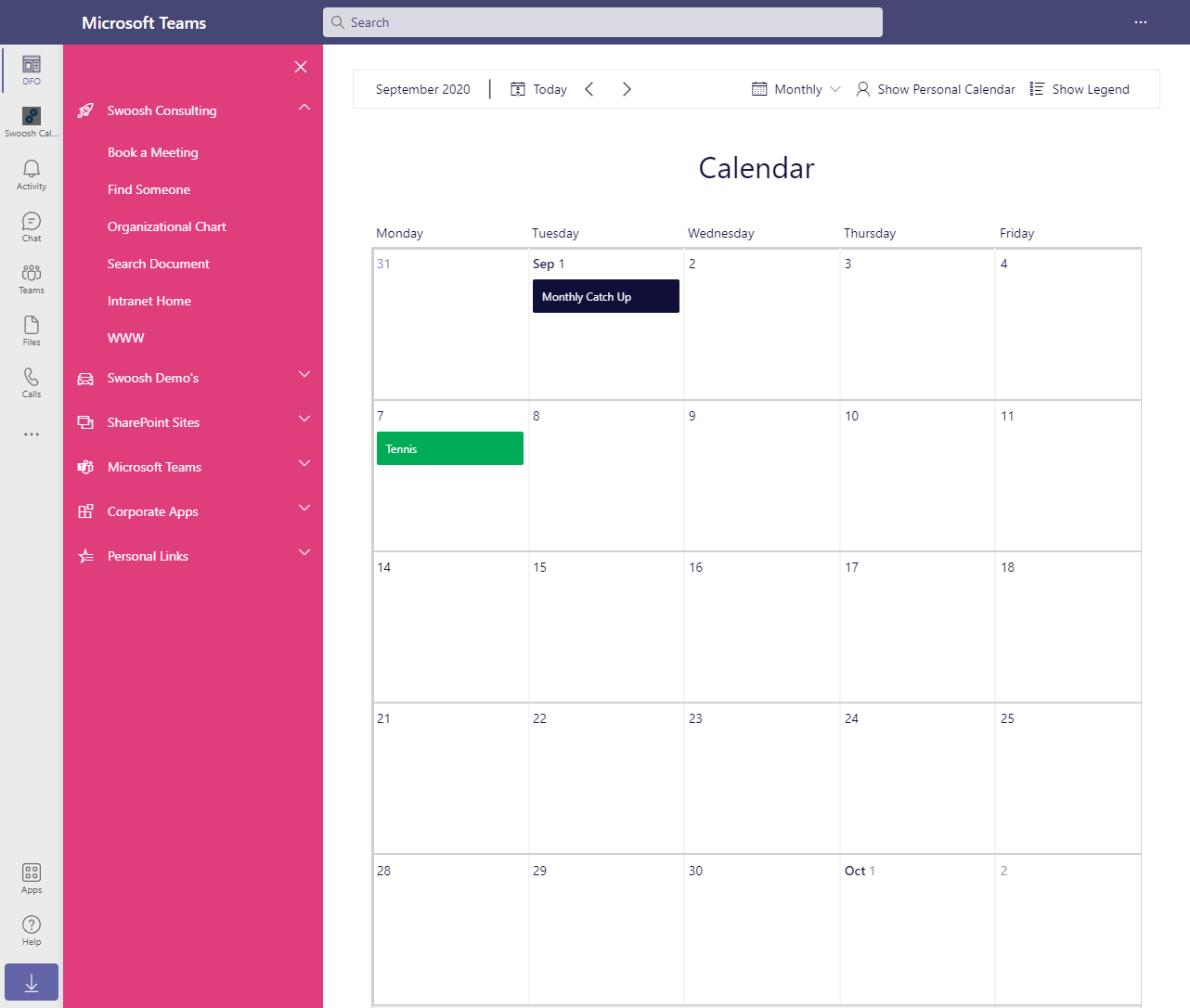 LaunchPad menu